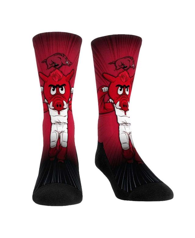 Rock Em Socks Arkansas Razorbacks Mascot Pump Up Crew Socks, Mens Product Image