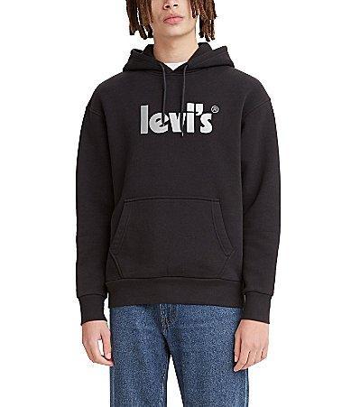 Levis Mens Relaxed Fit Poster Logo Graphic Hoodie Product Image