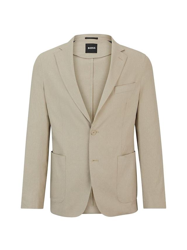 Mens Slim-Fit Single-Breasted Jacket Product Image