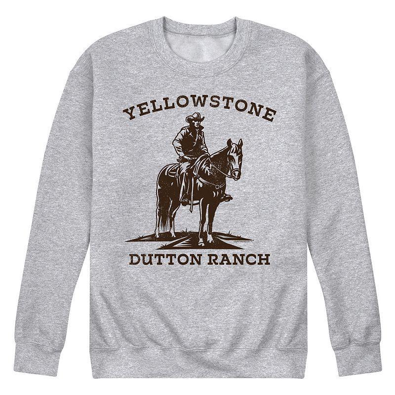 Mens Yellowstone Horse Fleece Sweatshirt Purple Product Image