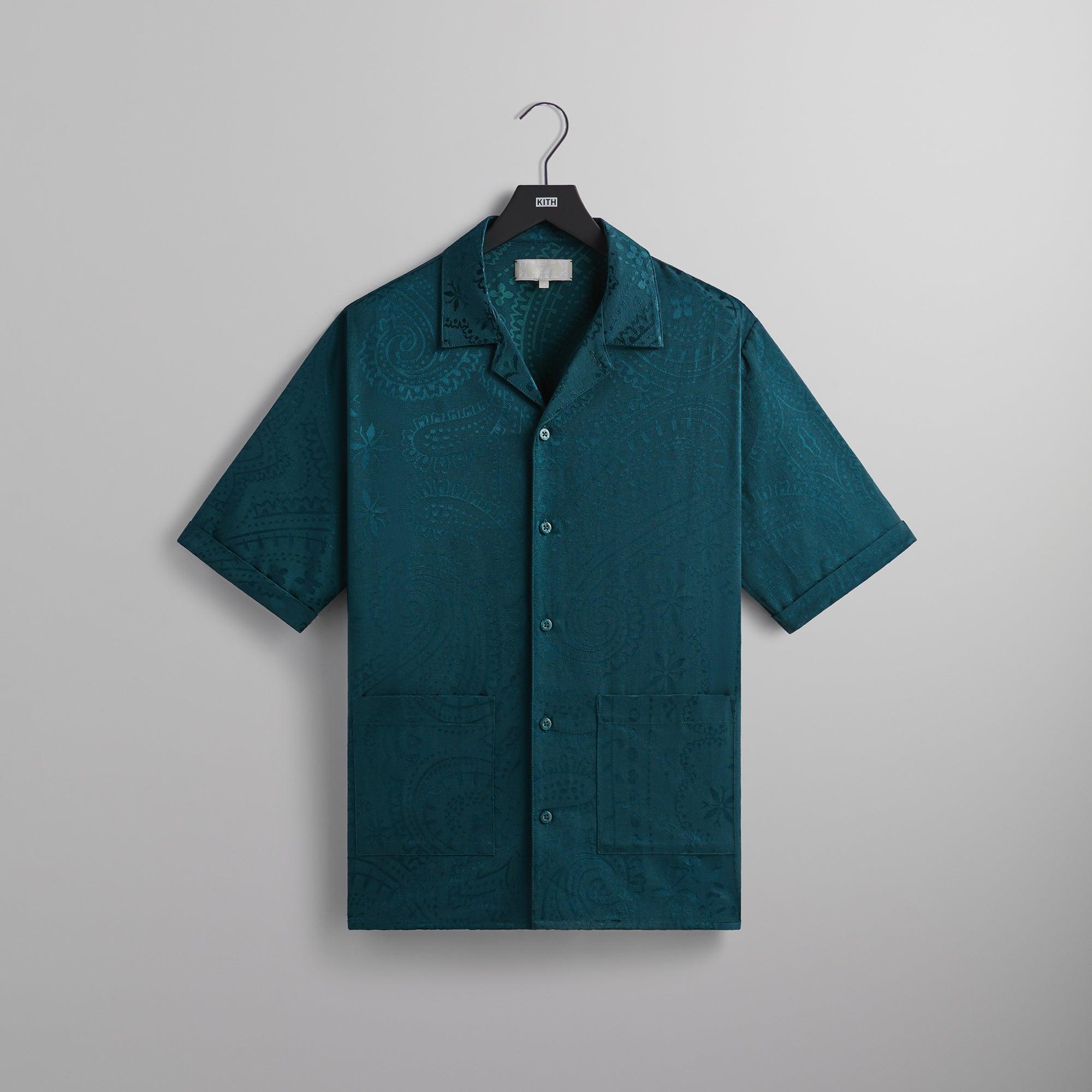 Kith Jacquard Faille Short Sleeve Reade Shirt - Chronicle Male Product Image