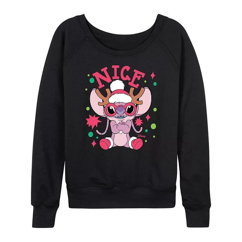 Disneys Lilo & Stitch Womens Nice List Lightweight French Terry Sweatshirt Product Image