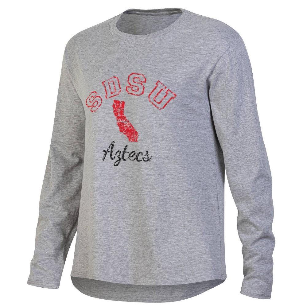 NCAA San Diego State Aztecs Womens Gray Long Sleeve T-Shirt Product Image