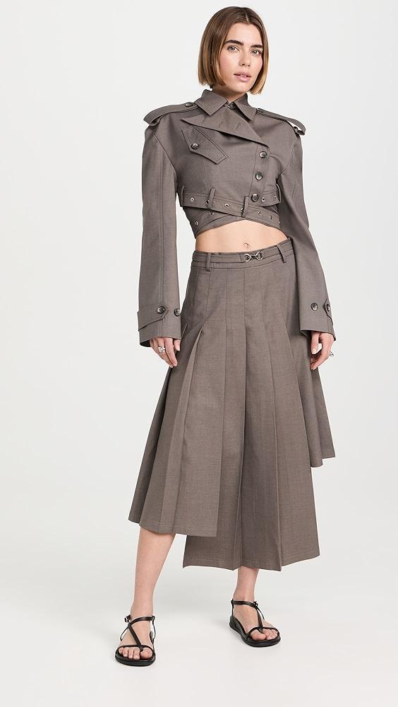 ROKH Cross Belt Detail Cropped Jacket | Shopbop Product Image