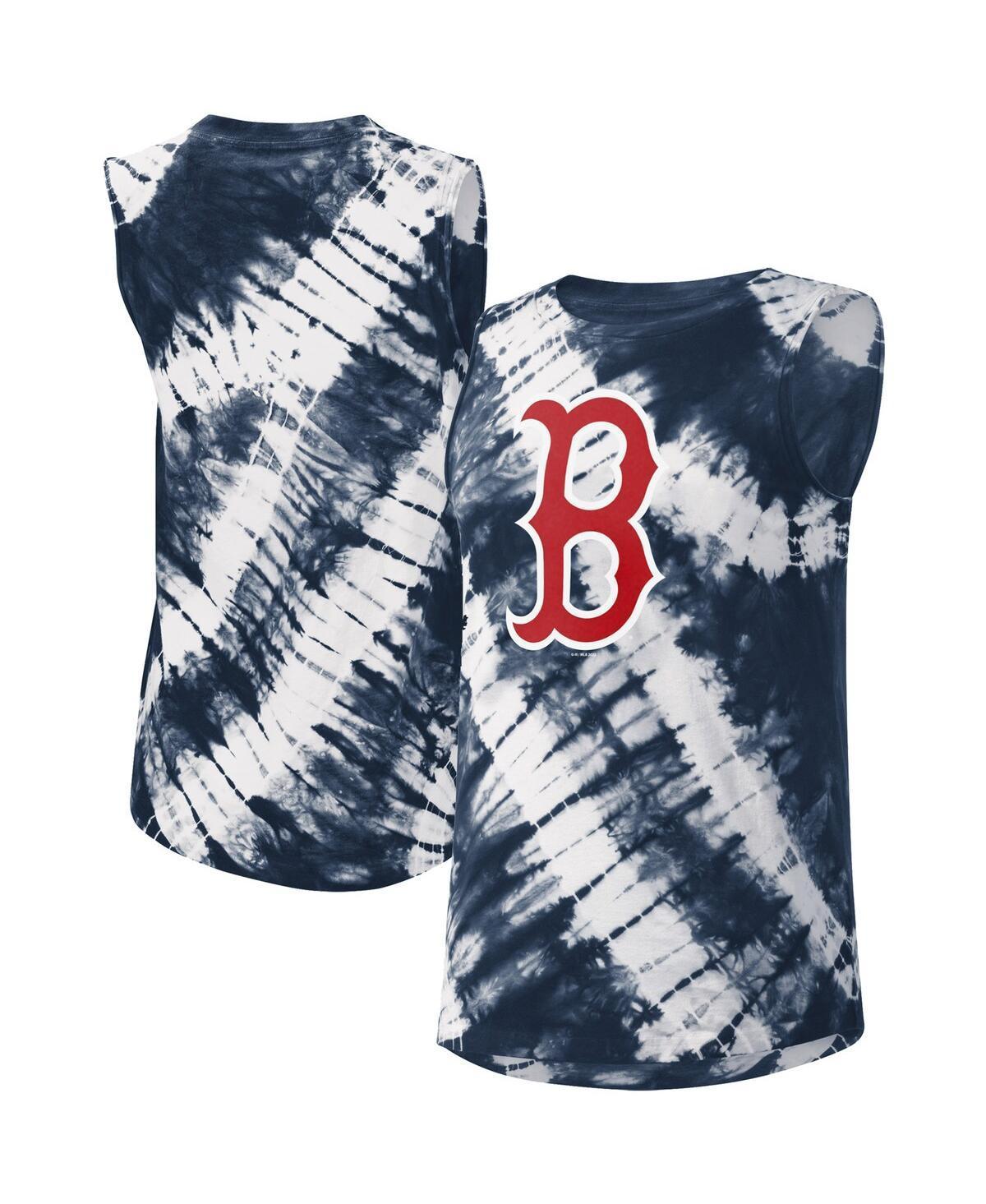 Womens Touch Navy Boston Red Sox Money Ball Tie-Dye Tank Top product image