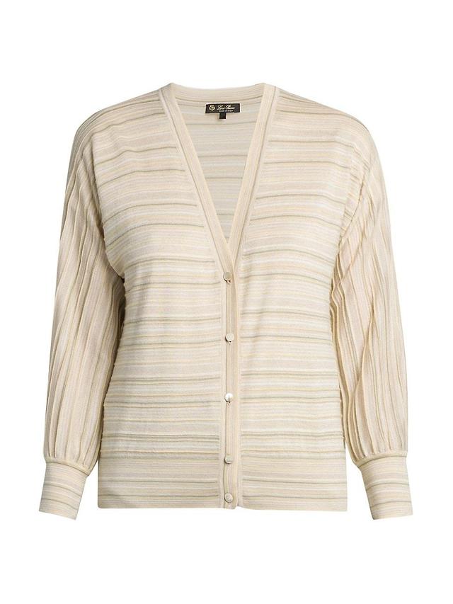 Womens Mogami Cashmere & Silk V-Neck Cardigan Product Image