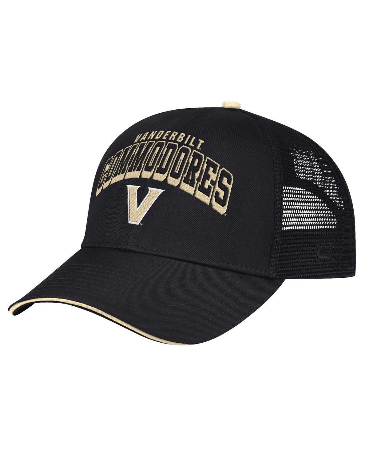 Mens Colosseum Vanderbilt Commodores Wyatt Primary Team Trucker Adjustable Hat Product Image