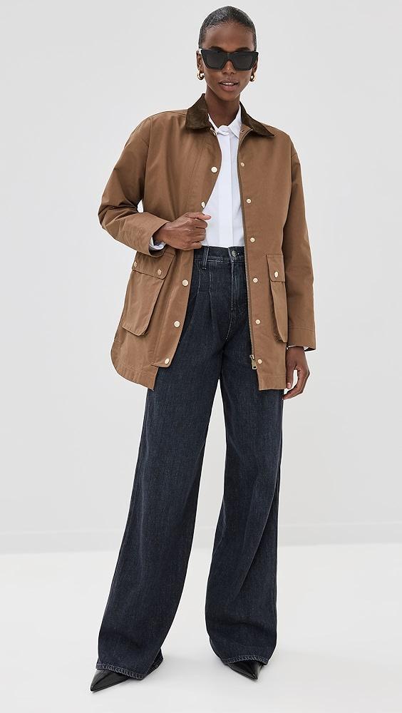 Veronica Beard Jean Mia Pleated Wide Leg Jeans | Shopbop Product Image