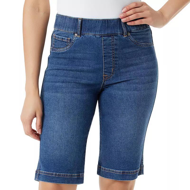 Womens Gloria Vanderbilt Smoothing Shape Effect Bermuda Shorts Product Image