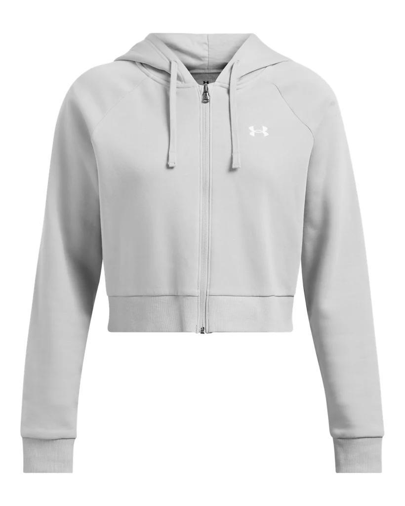 Women's UA Rival Fleece Crop Full-Zip Product Image