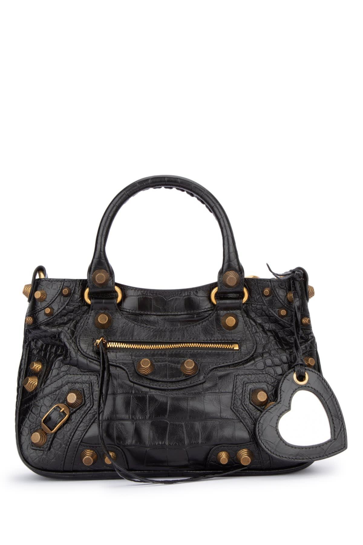 BALENCIAGA Women's Neo Cagole S Leather Bag In Black Product Image