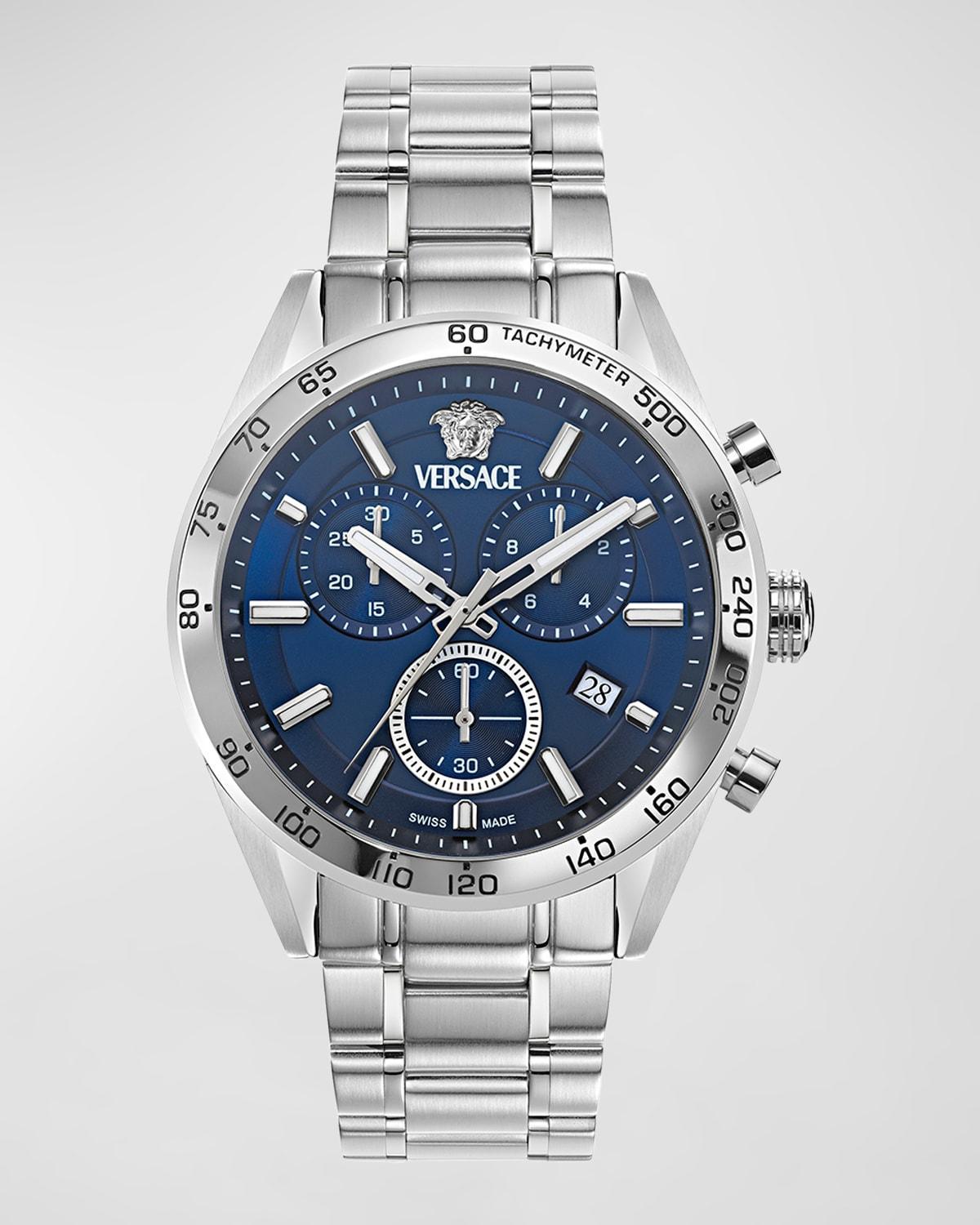 Mens V-Code 41mm Stainless Steel Chronograph Watch Product Image