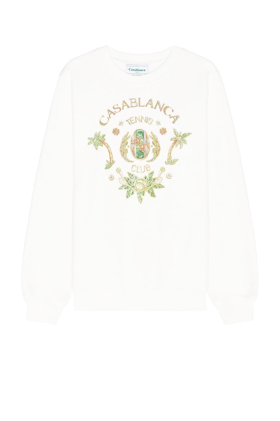 Casablanca Printed Sweatshirt in White Product Image