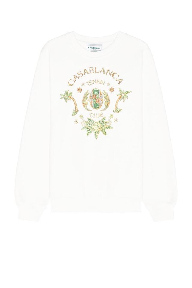 Casablanca Printed Sweatshirt in White Product Image