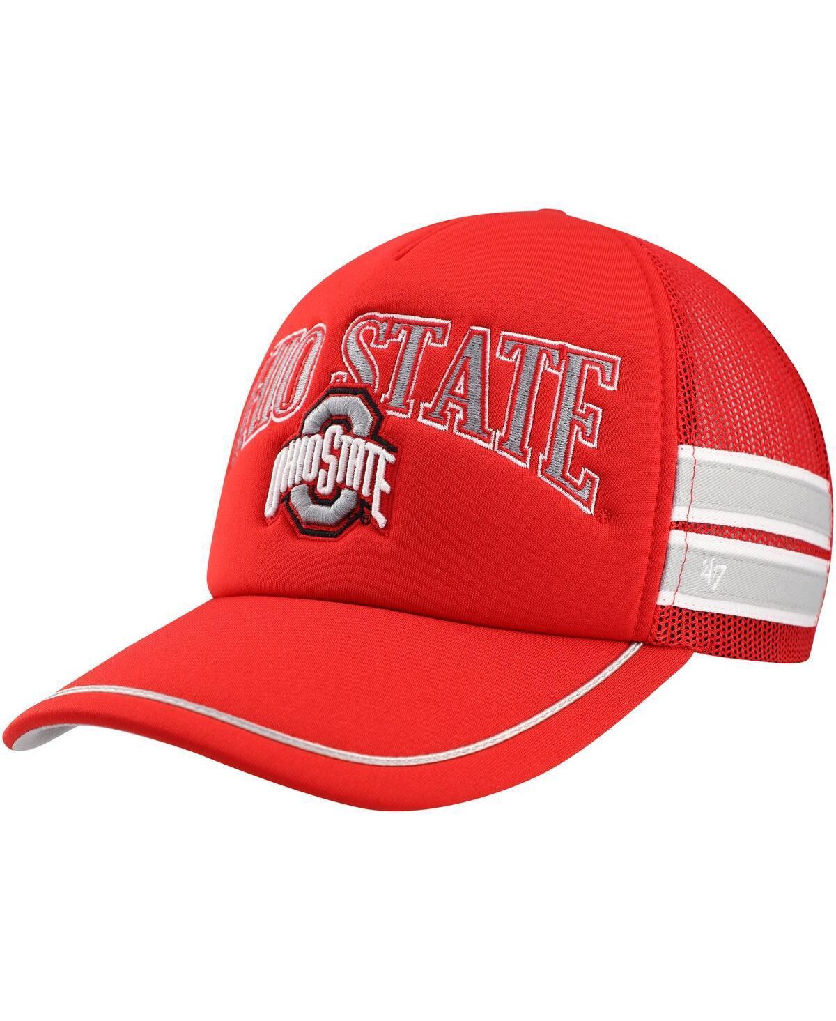 Mens 47 Brand Scarlet Ohio State Buckeyes Sideband Trucker Adjustable Hat Product Image