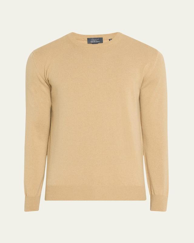 Mens Solid Cashmere Crewneck Sweater Product Image