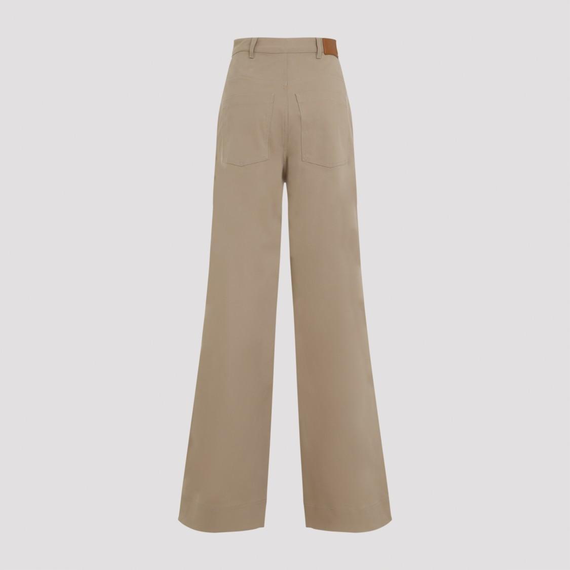 MONCLER Cotton Blend Gabardine Pants In Neutrals Product Image