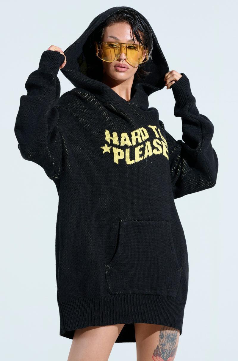 HARD TO PLEASE OVERSIZED HOODED SWEATER Product Image