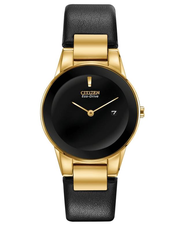 Citizen Eco-Drive Womens Axiom Black Leather Strap Watch 30mm Product Image