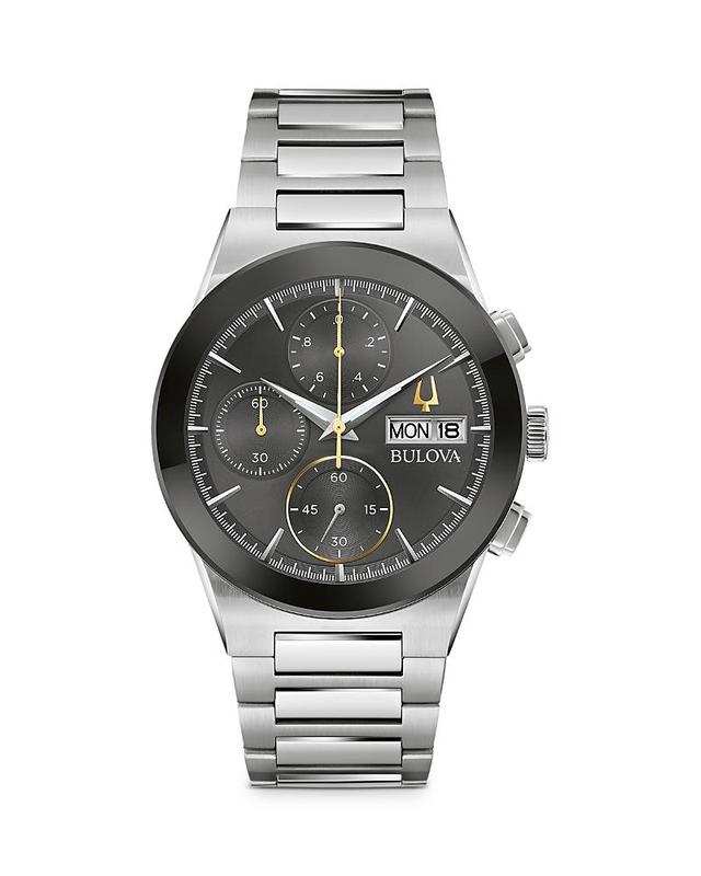 Bulova Mens Chronograph Modern Millennia Stainless Steel Bracelet Watch 41mm Product Image