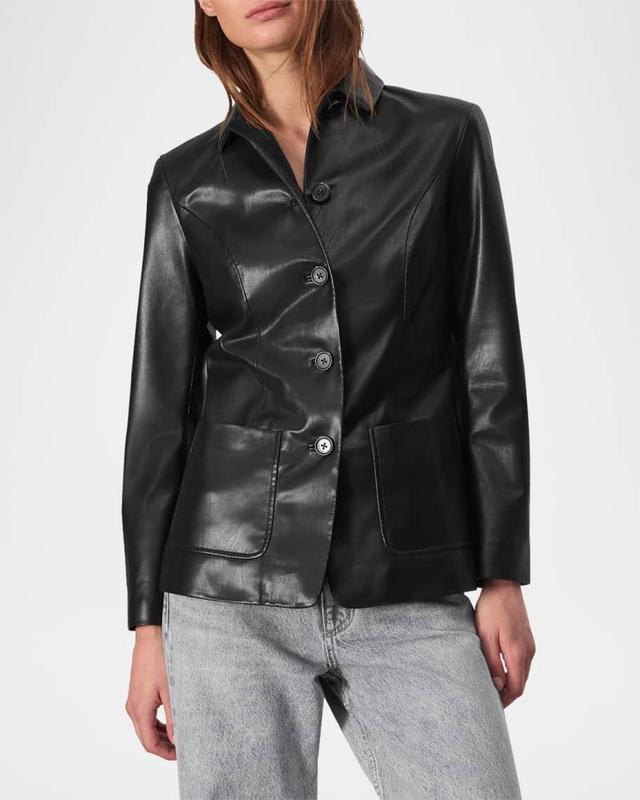 Drew Faux Leather Blazer Product Image