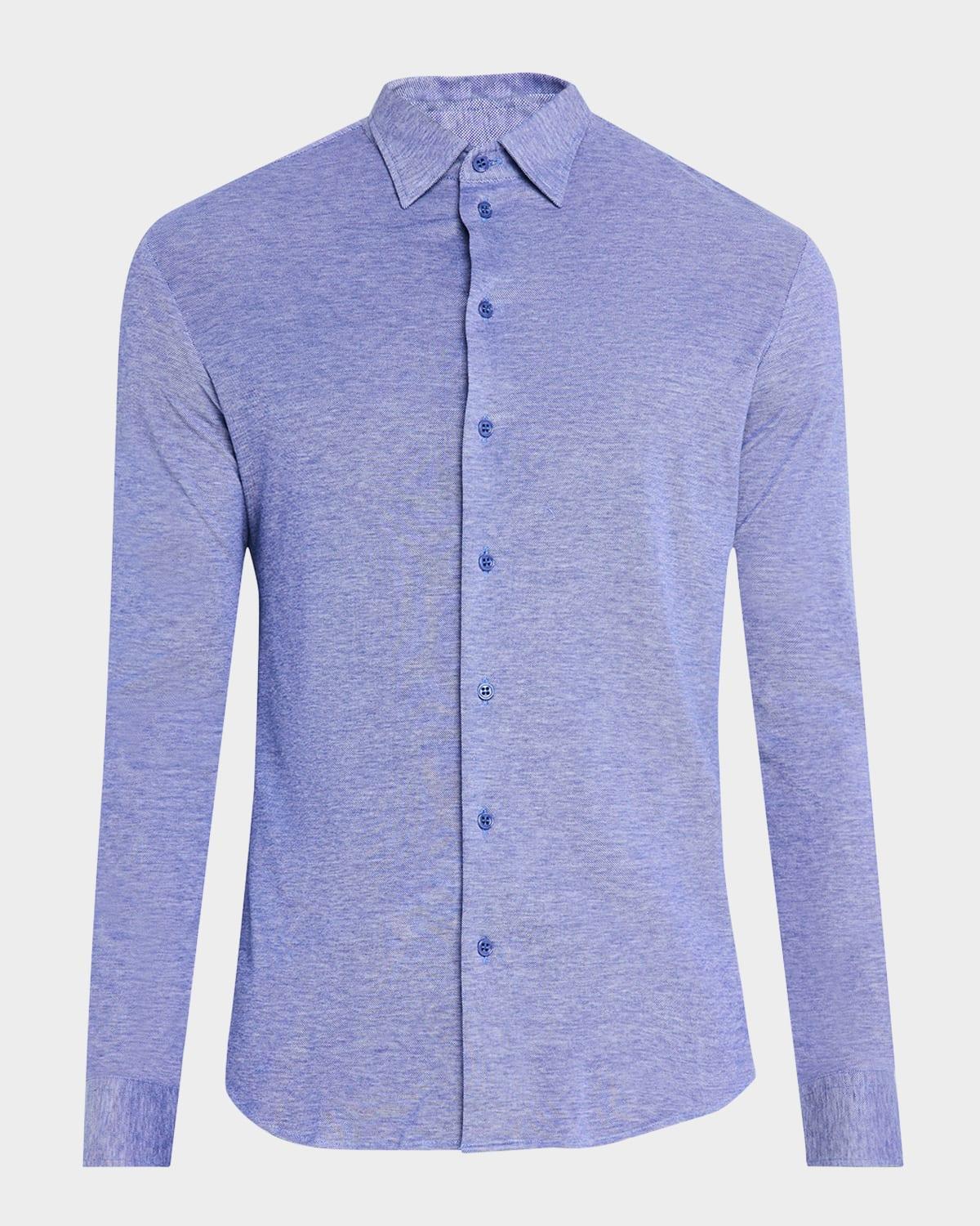 Men's Pique Jersey Micro-Dot Sport Shirt Product Image