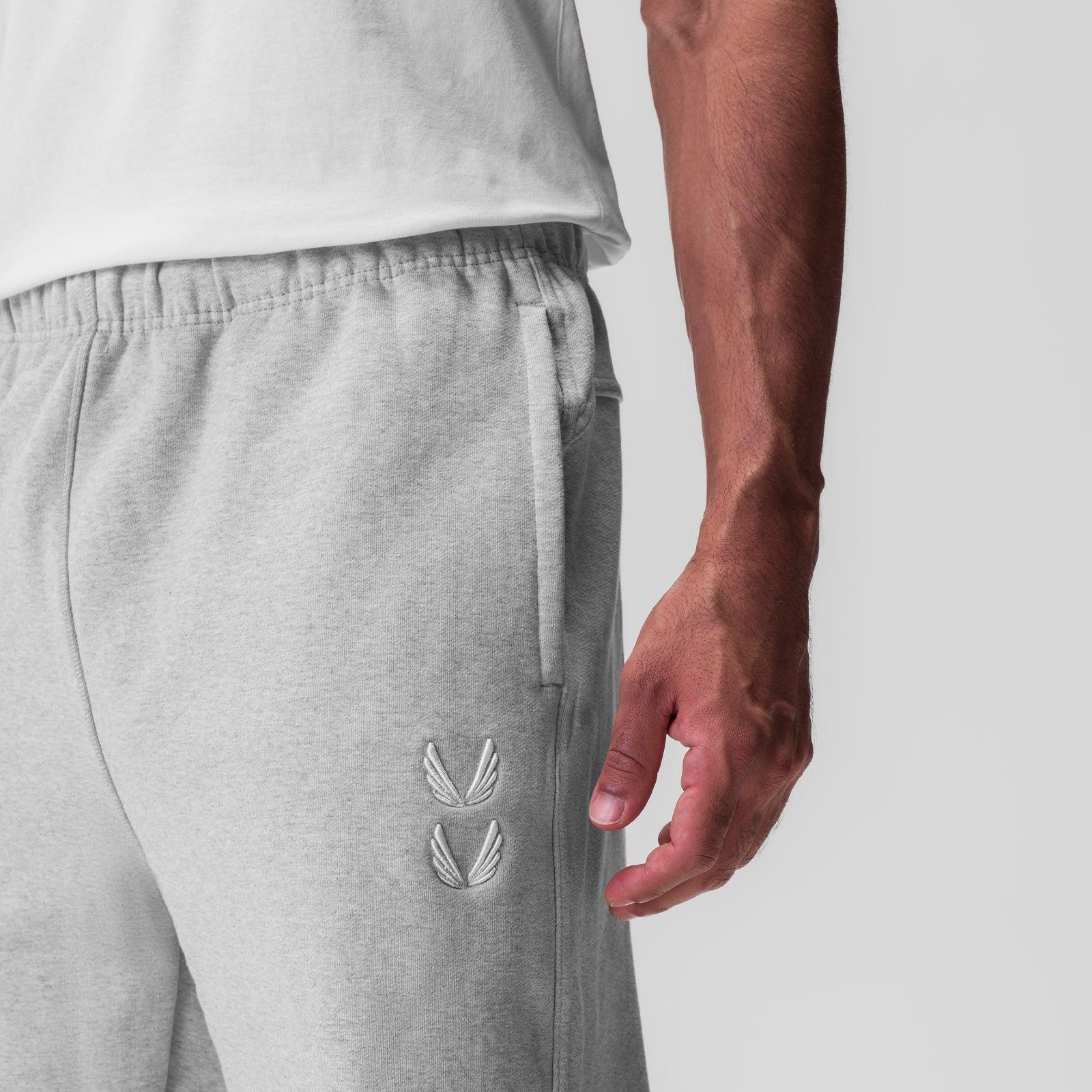 0655. Tech-Terry™ Oversized Sweats - Heather Grey "Stacked Wings" Product Image