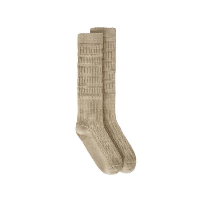 Stems Womens Patch Knit Wool Knee Socks Product Image