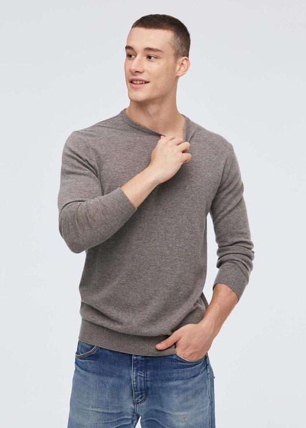 Crew Neck  Classic  Soft Cashmere Sweater For Men Product Image