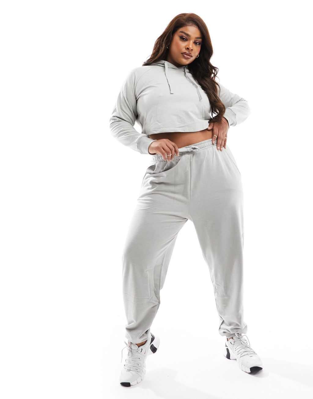 ASOS 4505 Curve Icon slim training sweatpants in loop back in gray - part of a set Product Image