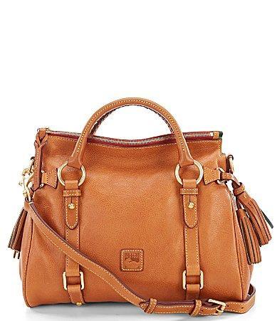 Dooney & Bourke Womens Florentine Leather Satchel Bag in Elephant Product Image