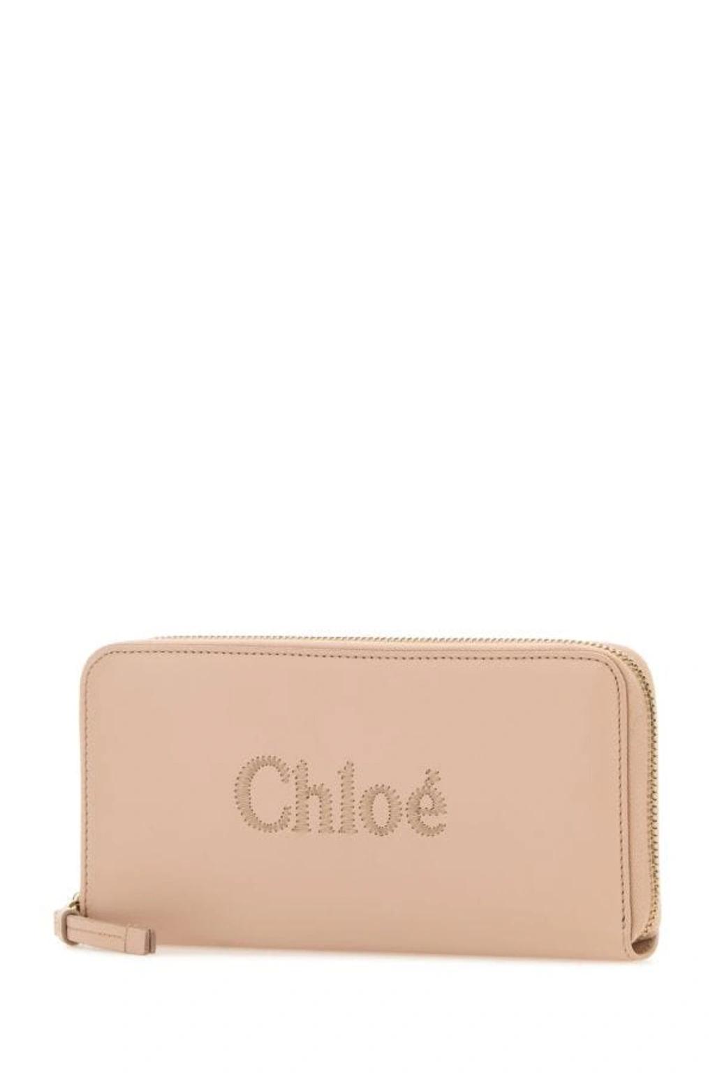 Chloe Woman Skin Pink Nappa Leather Wallet Product Image