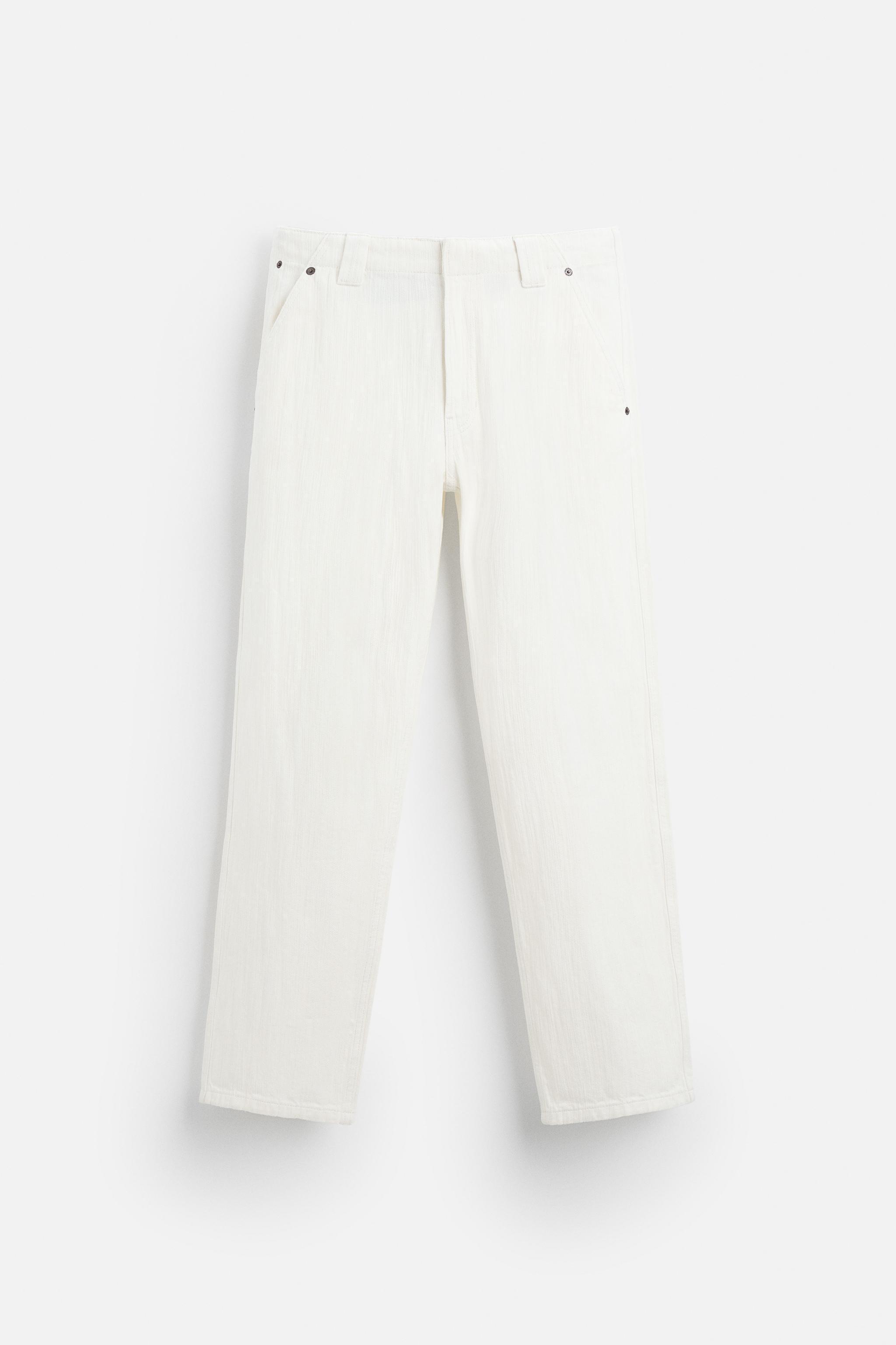 TEXTURED DENIM CHINO PANTS Product Image