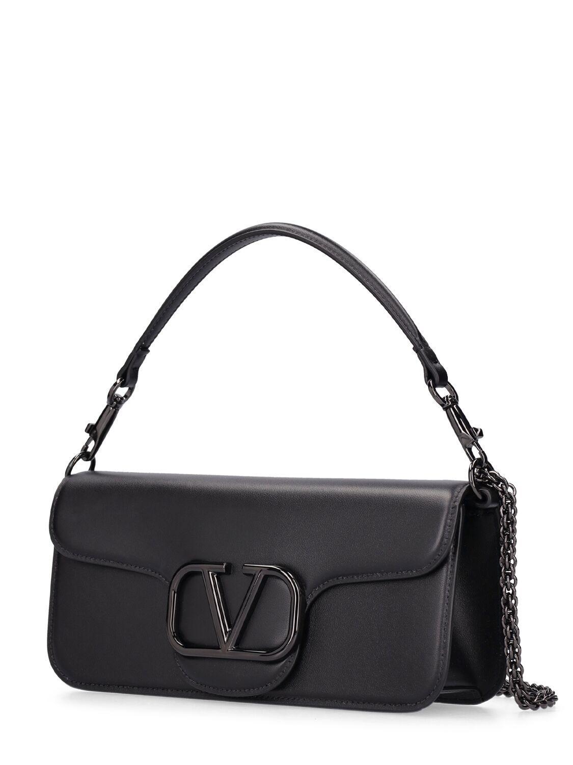 VALENTINO GARAVANI Vlogo Leather Shoulder Bag In 0no Product Image