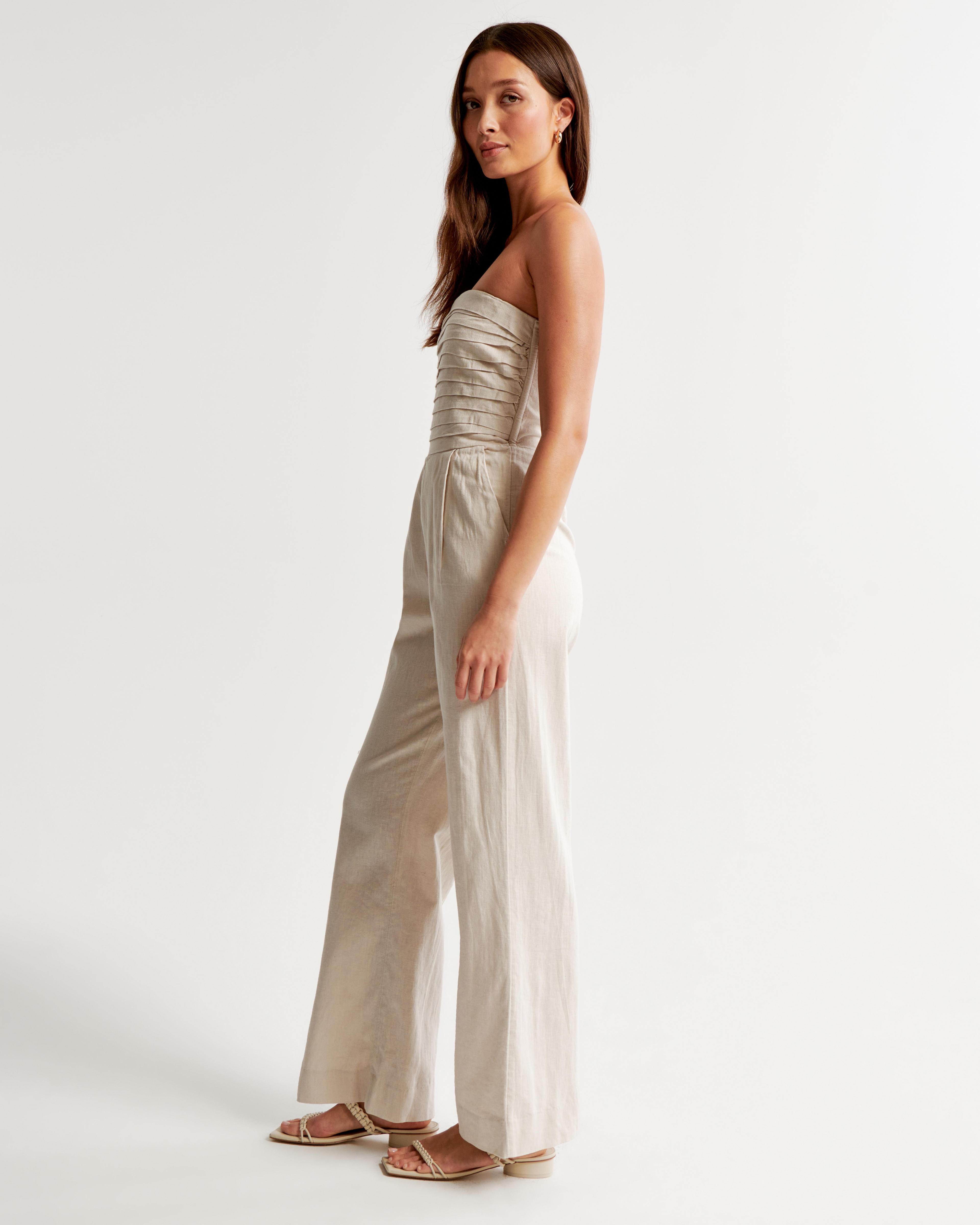 Emerson Linen-Blend Strapless Jumpsuit Product Image