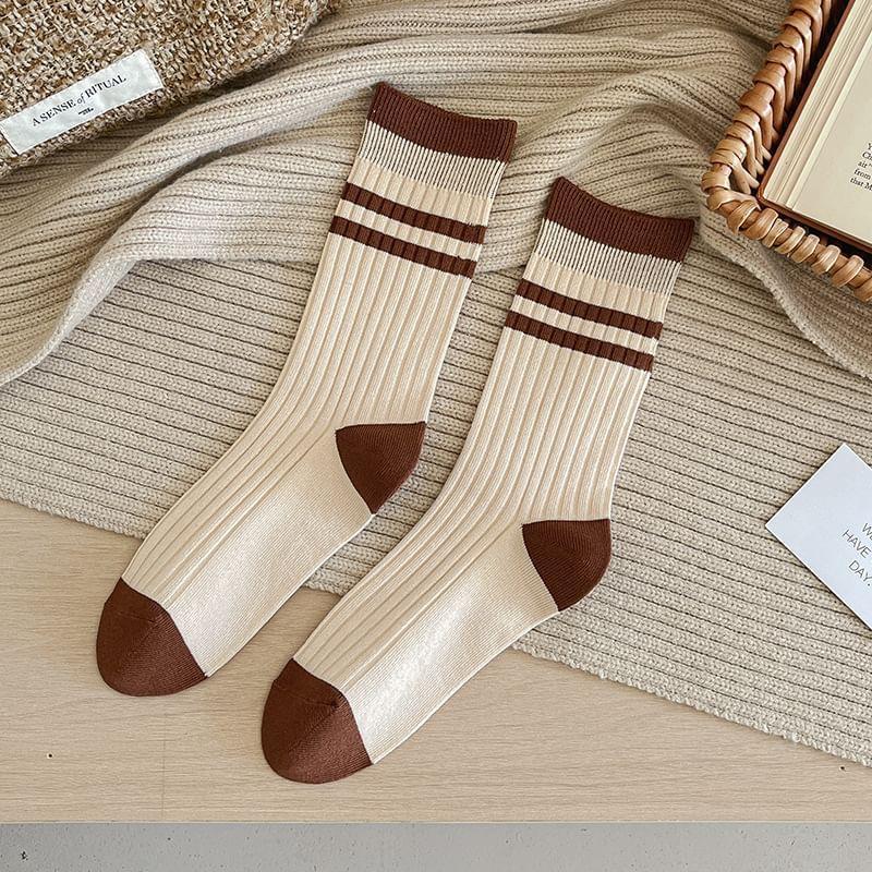 Patterned Crew Socks Product Image