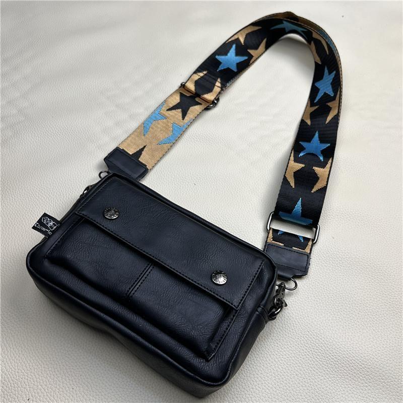 Multi-Pocket Faux Leather Crossbody Bag Product Image