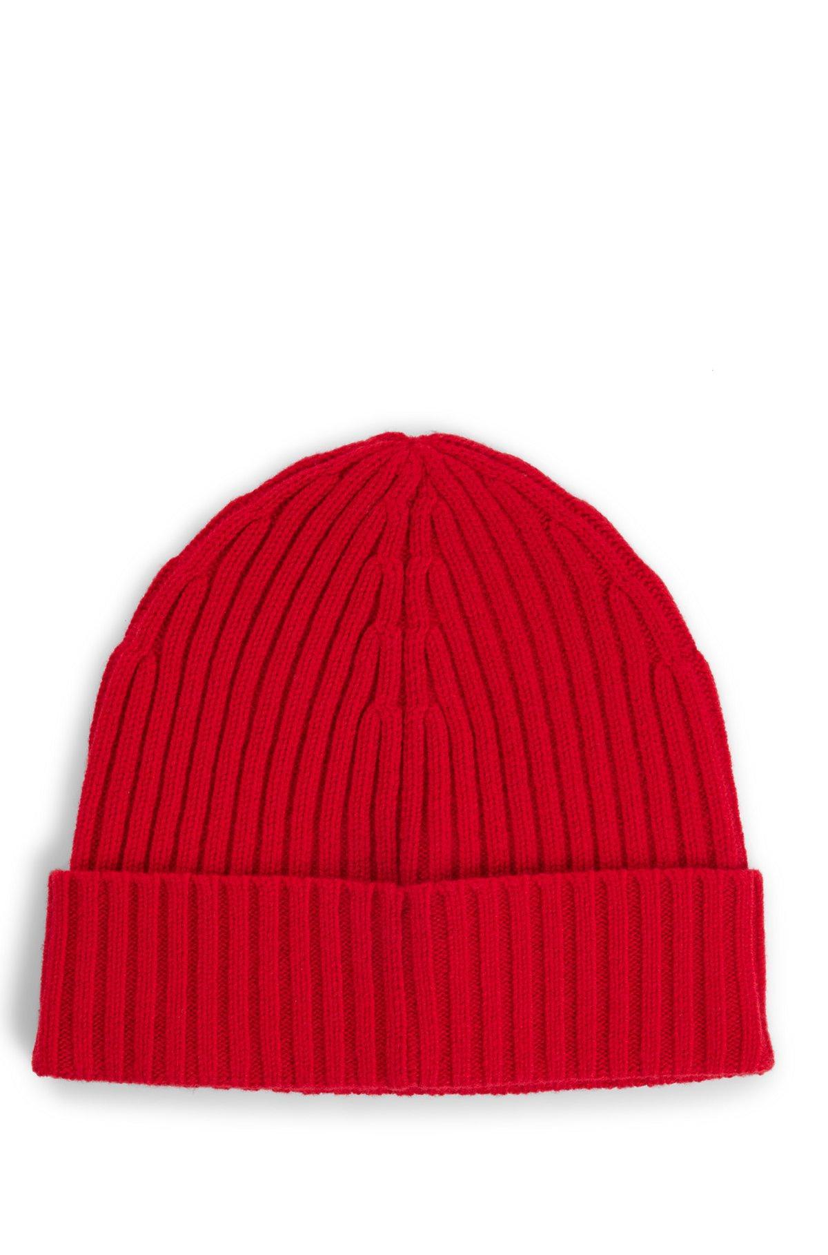 Wool beanie hat with logo detail Product Image