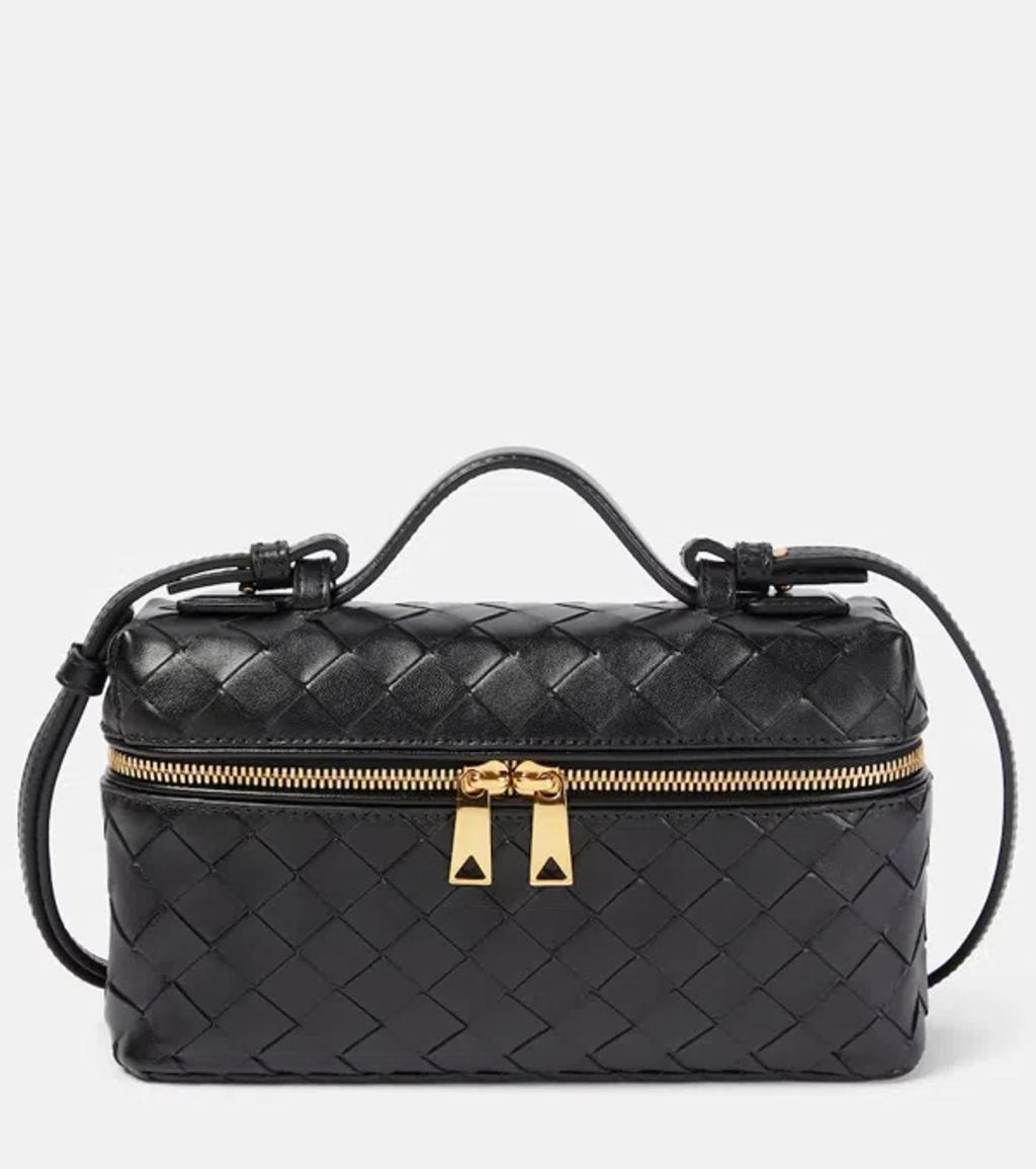 BOTTEGA VENETA Vanity Mini Leather Tote Bag In Black Product Image