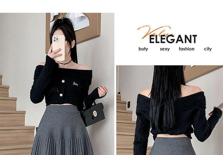 High Waist Plain Mini Pleated Skirt Product Image