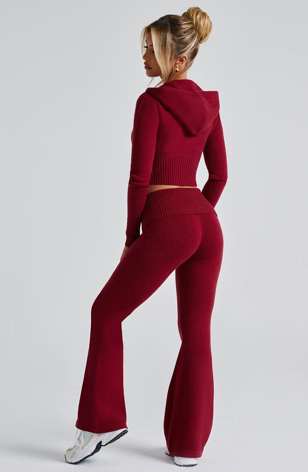 Portia Knit Hoodie - Red Product Image