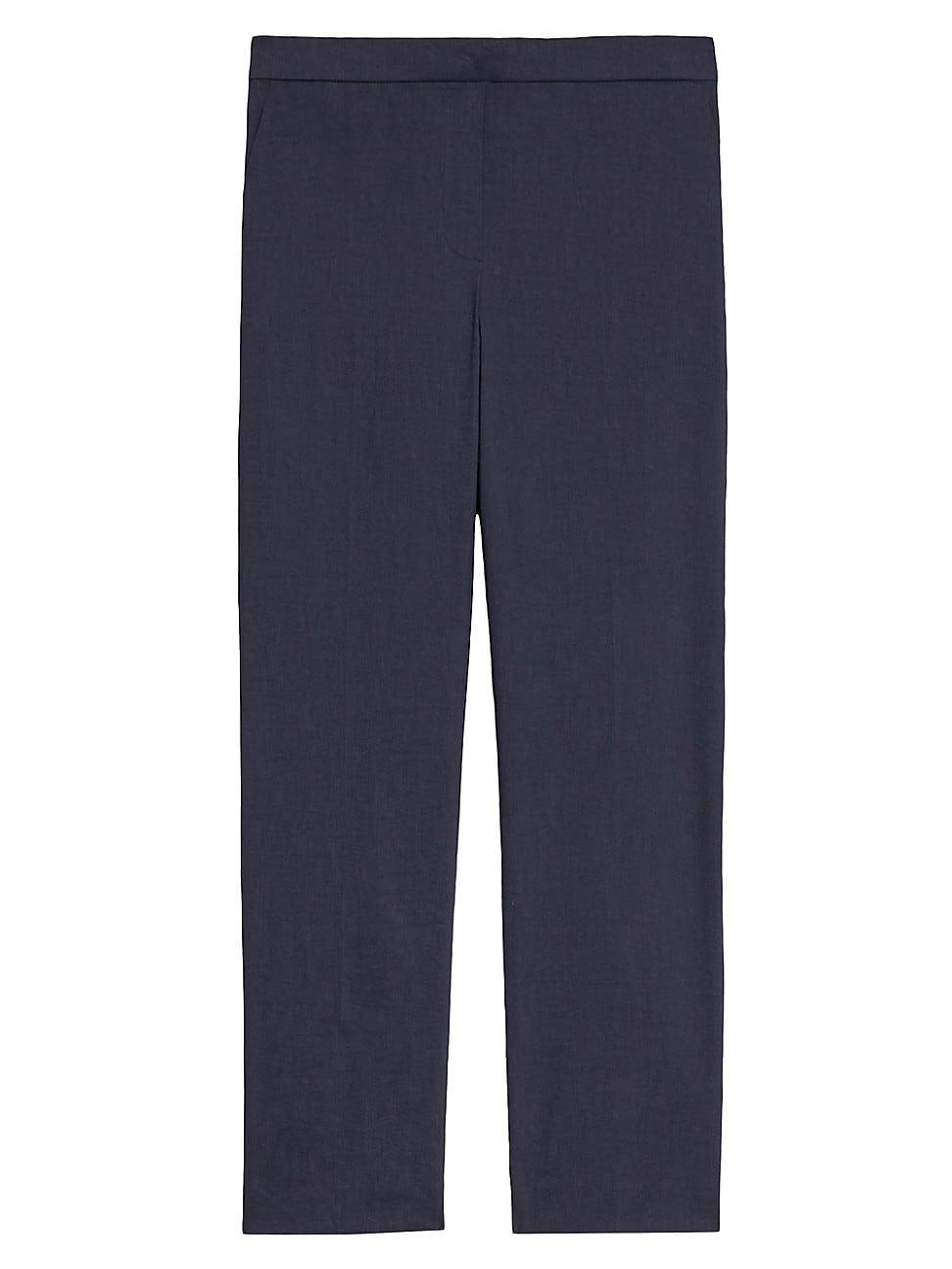 Treeca Good Linen Cropped Pull-On Ankle Pants Product Image