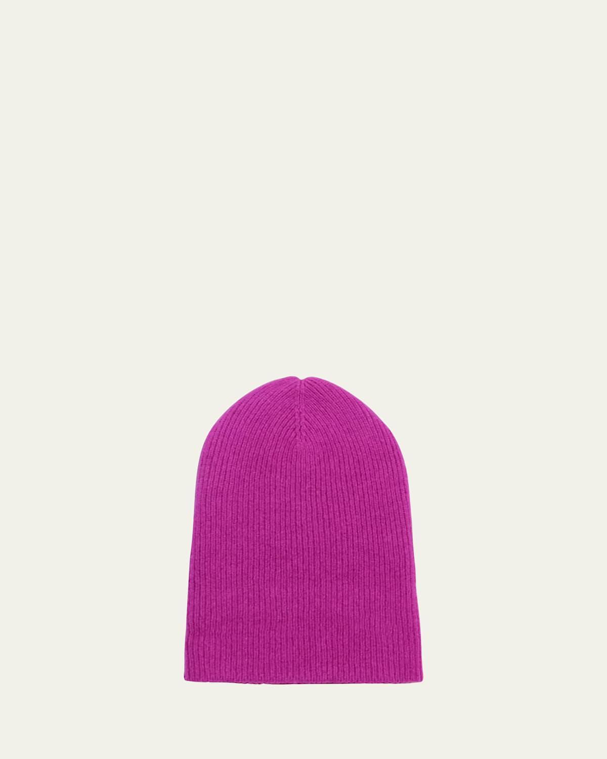 Mens Cashmere Rib-Knit Beanie Hat Product Image