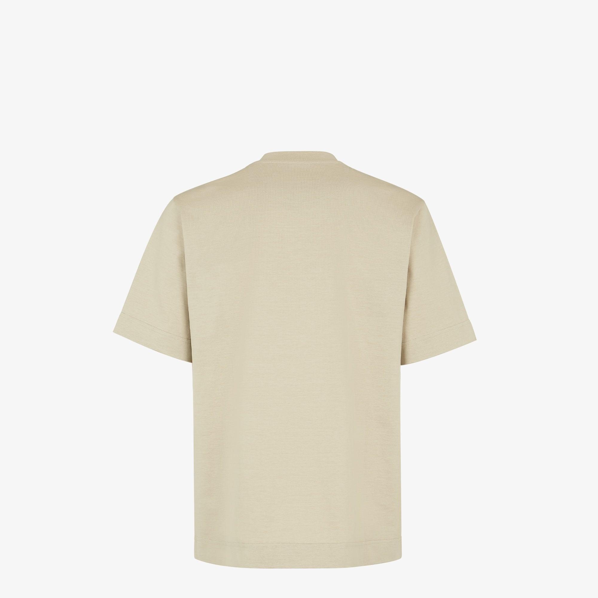 T-ShirtBeige cotton T-shirt Product Image