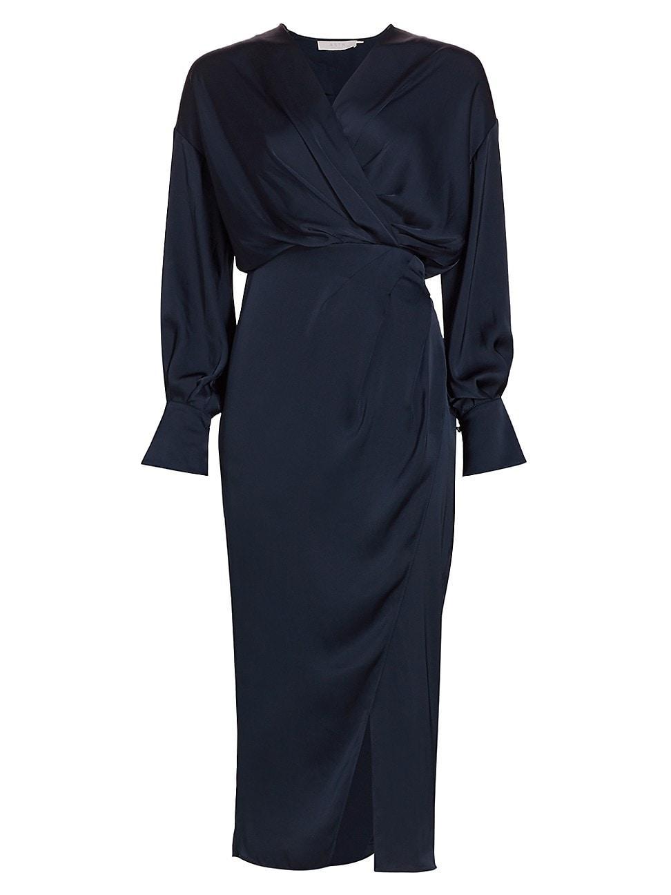 Womens Sadyra Satin Wrap Dress Product Image