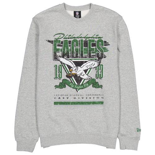 New Era Mens New Era Eagles Crew Sweatshirt - Mens Grey/Multi Product Image