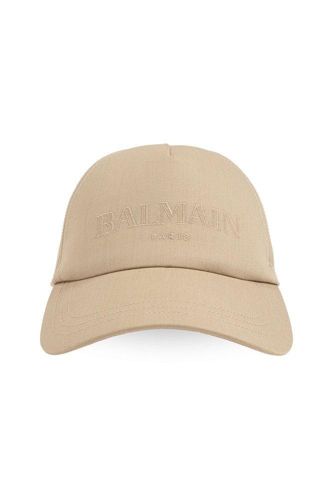 Logo Embroidered Baseball Cap In Beige product image