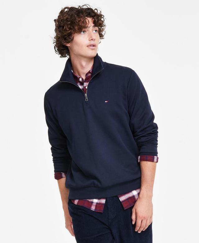 Tommy Hilfiger Mens Essential Intechno Knit Regular-Fit 1/4-Zip Sweatshirt Product Image