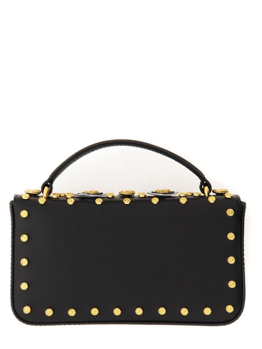 MOSCHINO Leather Shoulder Bag In Black Product Image