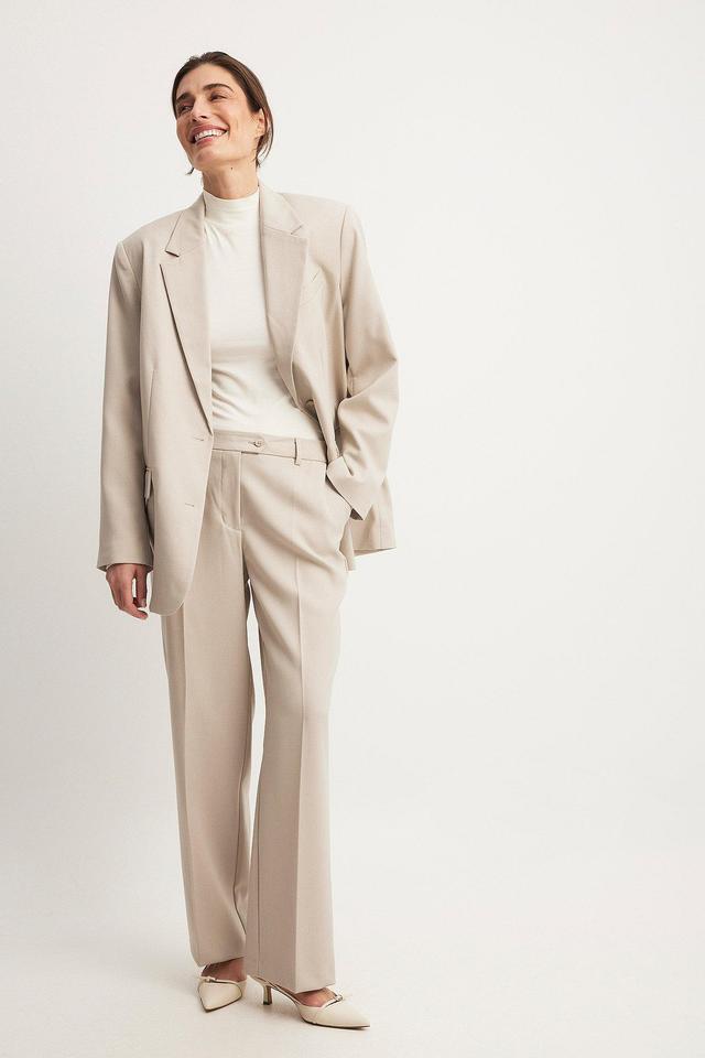 Tailored Mid Waist Suit Pants Product Image